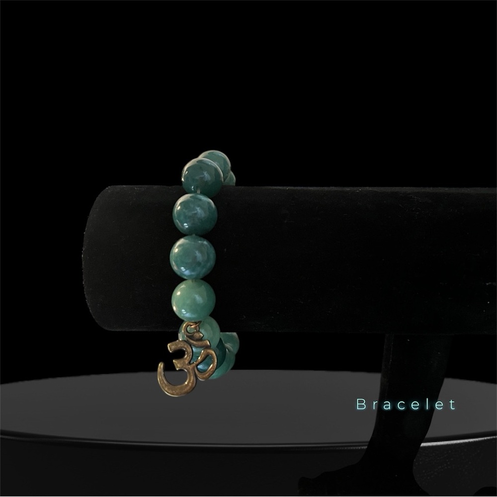 Beaded Bracelet with Gold Charm